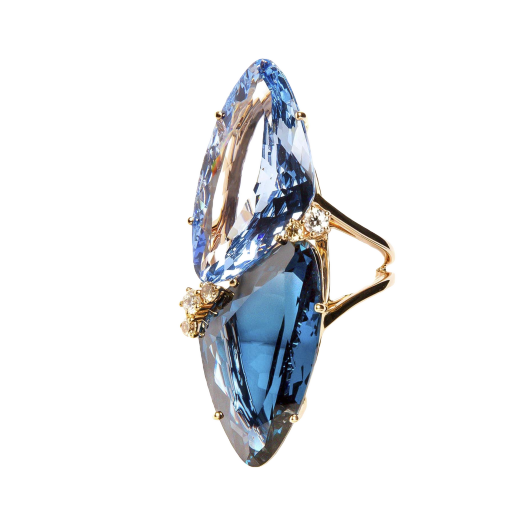 Кольцо с бриллиантом H. Stern  со шпинелью