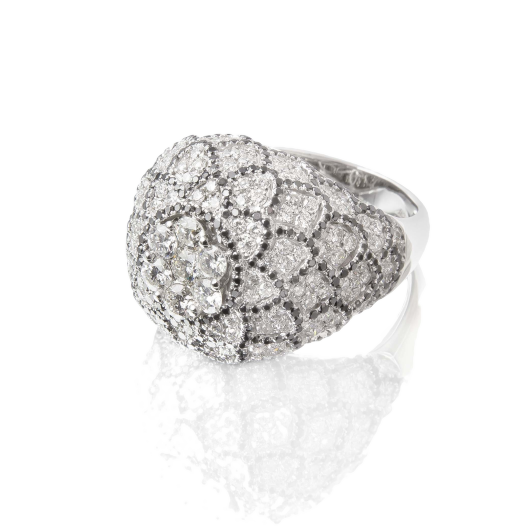 Кольцо No Name с черными и белыми бриллиантами 4,97ct