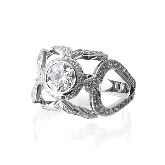 Кольцо с бриллиантом No Name  0,88ct G/VS1