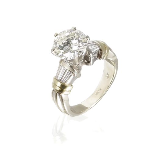 Кольцо No Name  с бриллиантом 2,55ct N/VS2