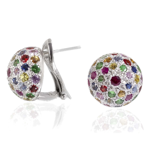 Серьги RalfDiamonds White Gold Colored Stones Diamonds Earrings