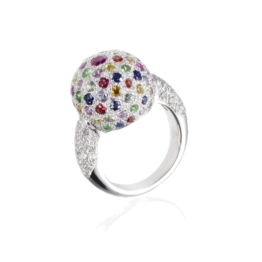 Кольцо RalfDiamonds White Gold Colored Stones Diamonds Ring