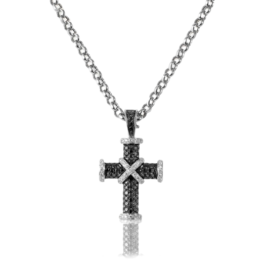 Колье Theo Fennell подвеска крест с бриллиантами