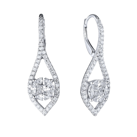 Серьги RalfDiamonds White gold diamond earrings