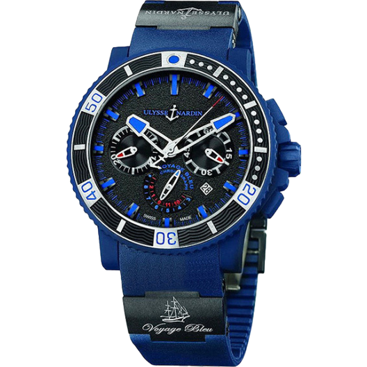 Часы Ulysse Nardin Maxi Marine Diver Voyage Bleu Chronograph 353-98