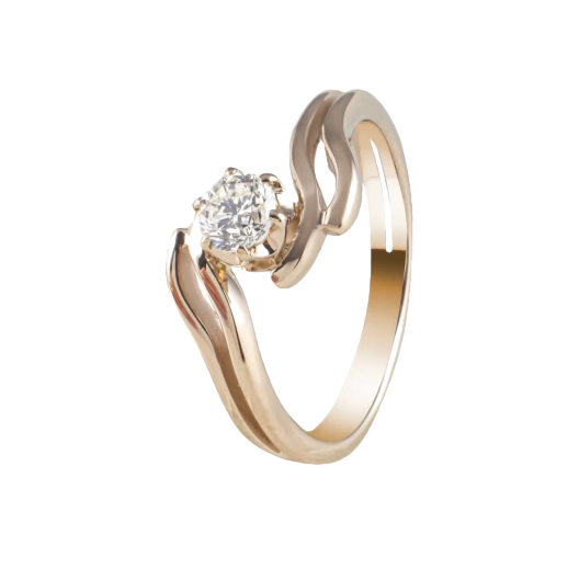 Кольцо с бриллиантом No Name J/VS2 0.36 ct