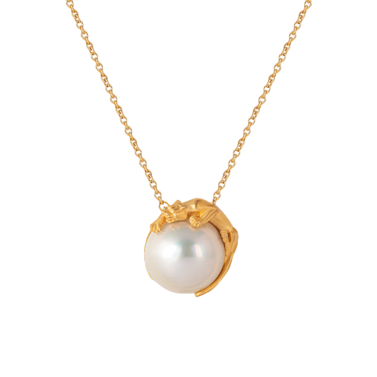 Подвеска Carrera y Carrera Panther Yellow Gold Pearl Pendant