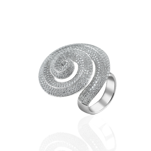 Кольцо с бриллиантом Roberto Bravo White Gold Diamonds Ring