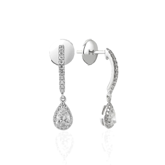 Серьги MESSIKA Joy Hoop Earrings Pear Diamond