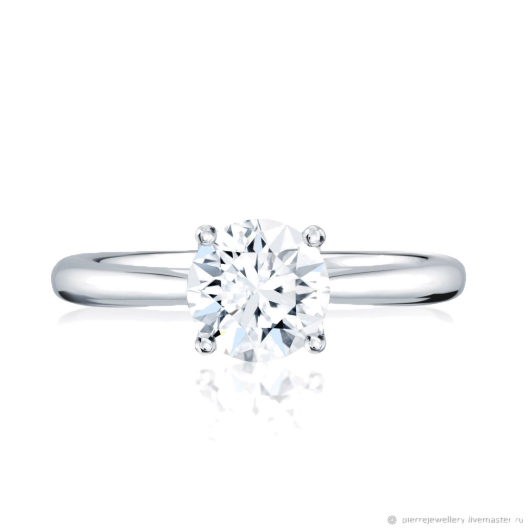 Кольцо с бриллиантом No Name  1,45ct J/VS2
