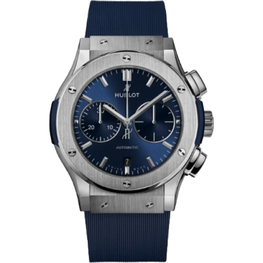 Часы Hublot Classic Fusion Titanium Blue Chronograph 45 521.NX.7170.RX