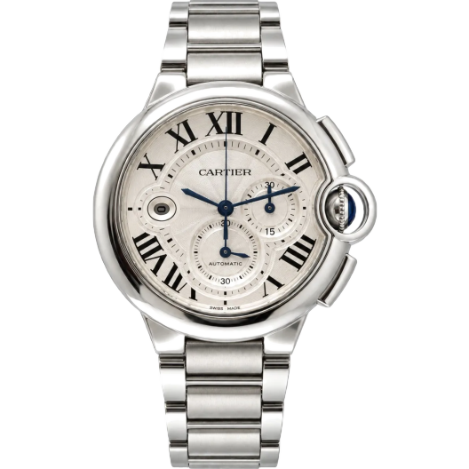 Часы Cartier Ballon Bleu Chronograph Steel 44 mm 3109