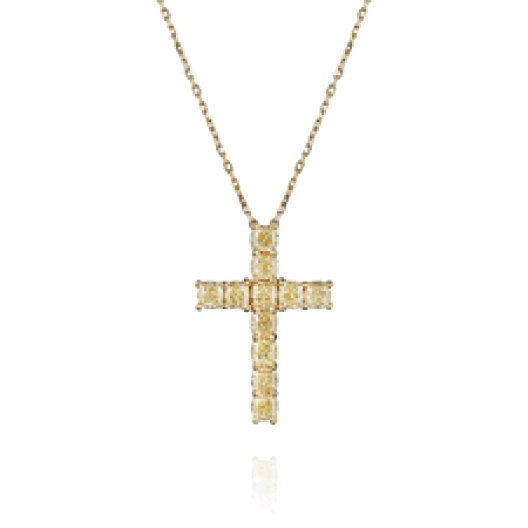 Крест No Name подвеска с бриллиантами 3,62ct FLY/VS1-VS2