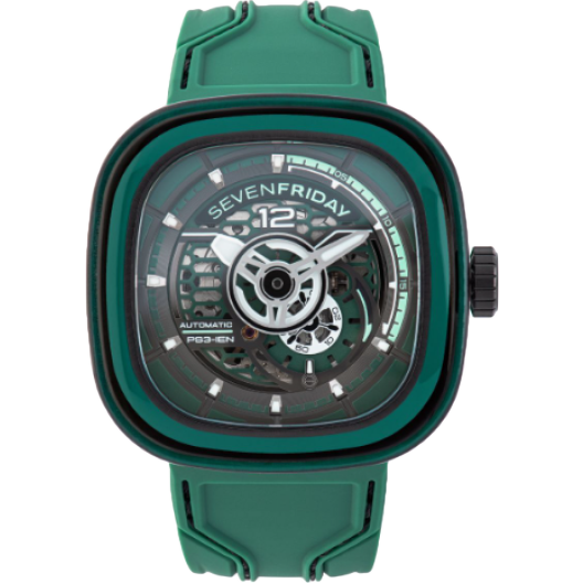 Часы Sevenfriday Colored Carbon Green 47 mm SF-PS3/05