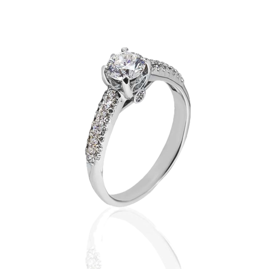 Кольцо с бриллиантом No Name  0,5ct H/SI1