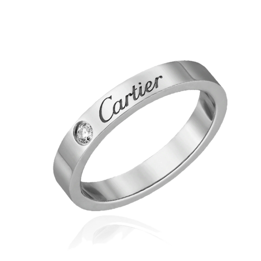 Кольцо с бриллиантом Cartier C de Сartier Wedding Band Platinum B4051300
