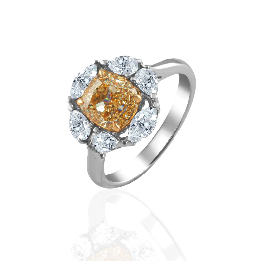 Кольцо No Name White gold diamonds ring