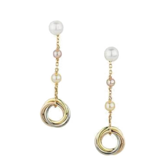 Серьги Cartier Trinity Earrings Pearl B8043500