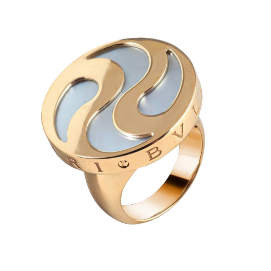 Кольцо Bvlgari Optical Illusion Spinning Mother of Pearl Ring